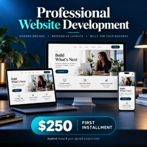 Professional Website Development — First Installment
